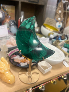 Malachite Moon on stand