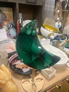 Malachite Moon on stand