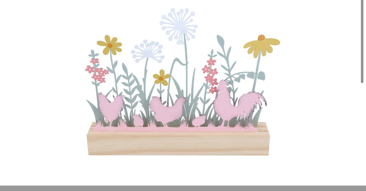 Pink Easter Spring Meadow Scene