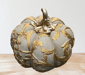 Gold & Grey detailed Pumpkin