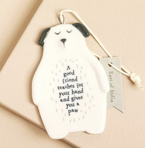 East of India Dog Friend Hanging Decoration