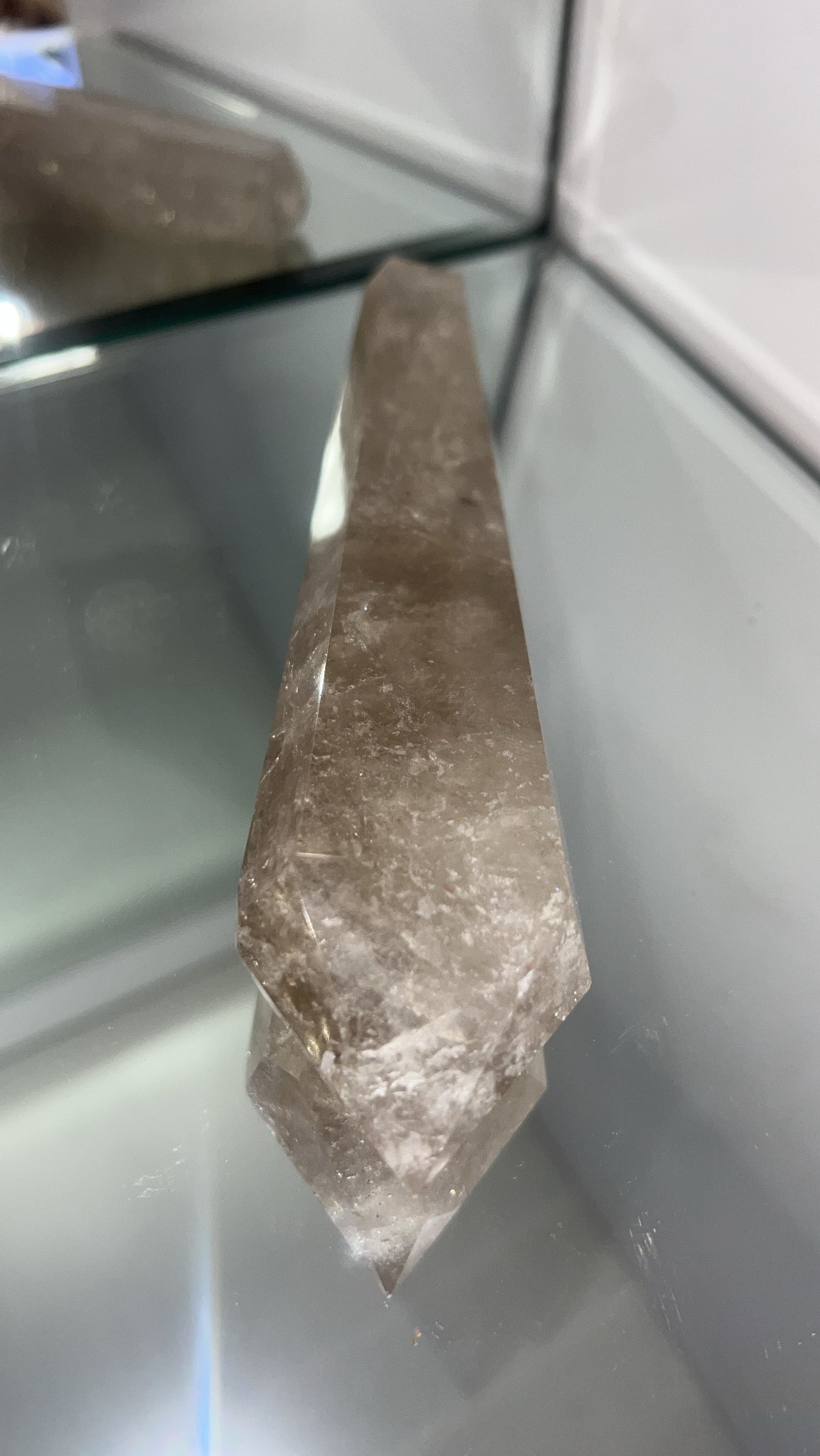 Smoky Quartz Point on Stand