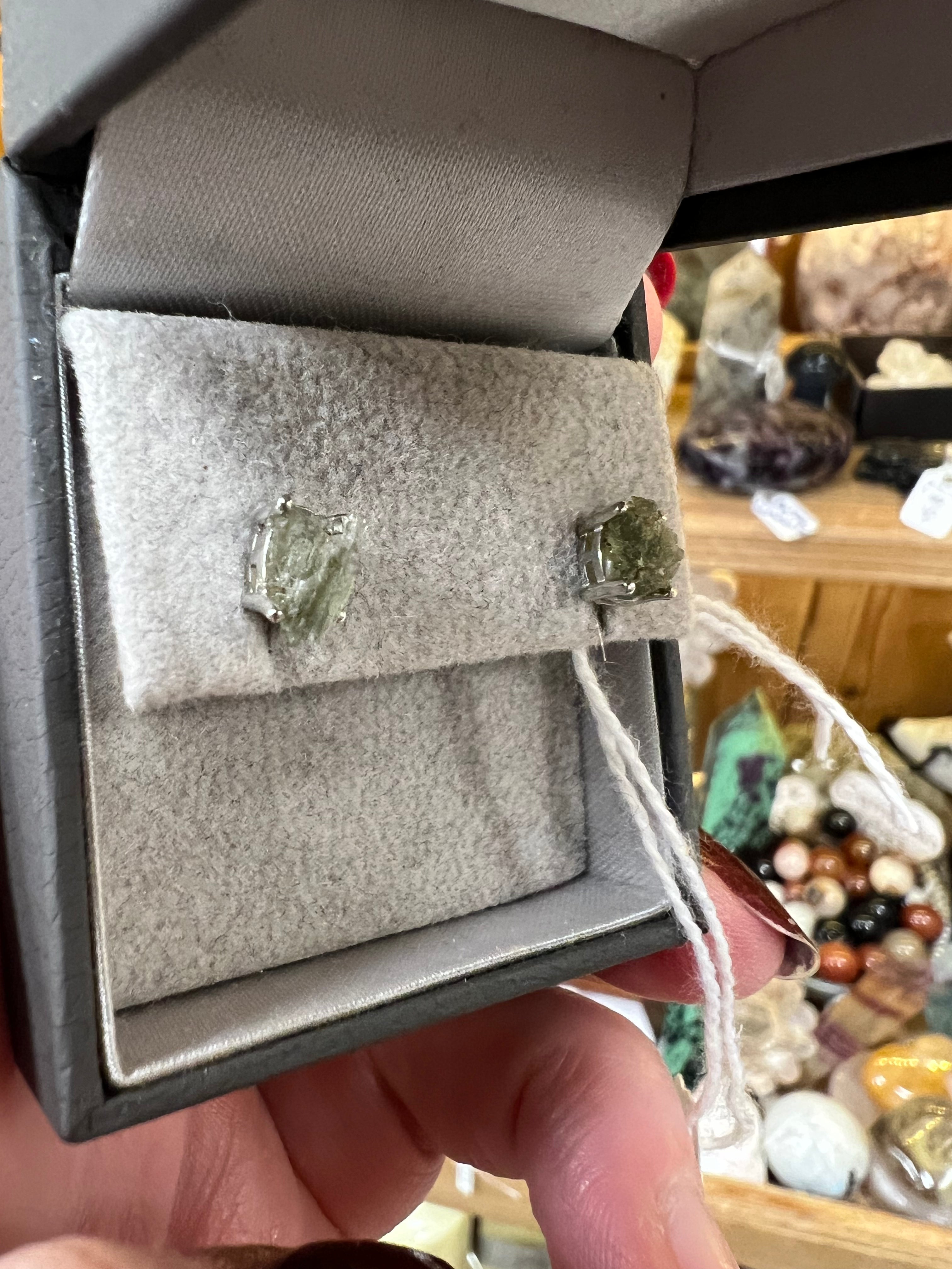 Moldavite Earrings