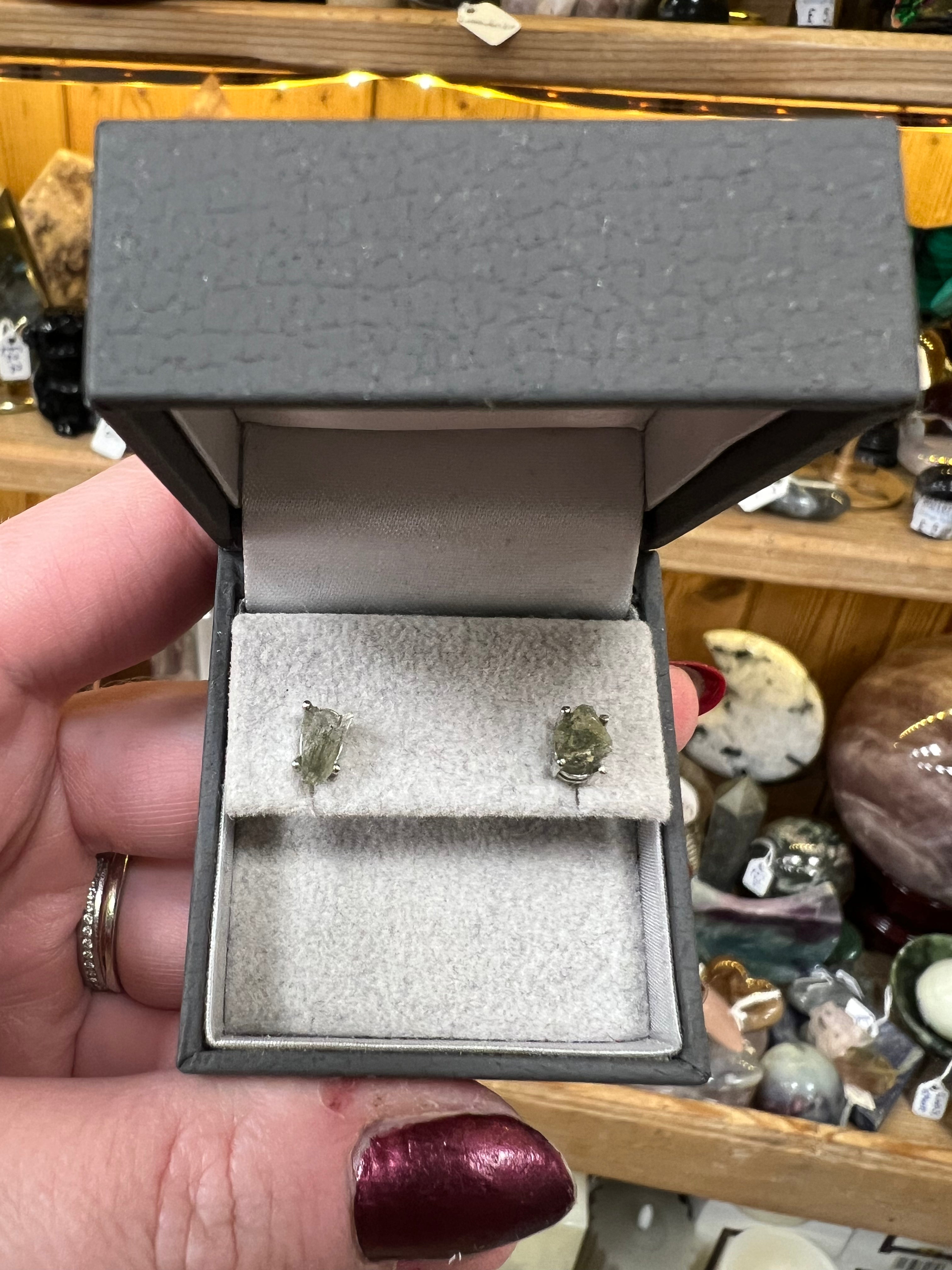 Moldavite Earrings