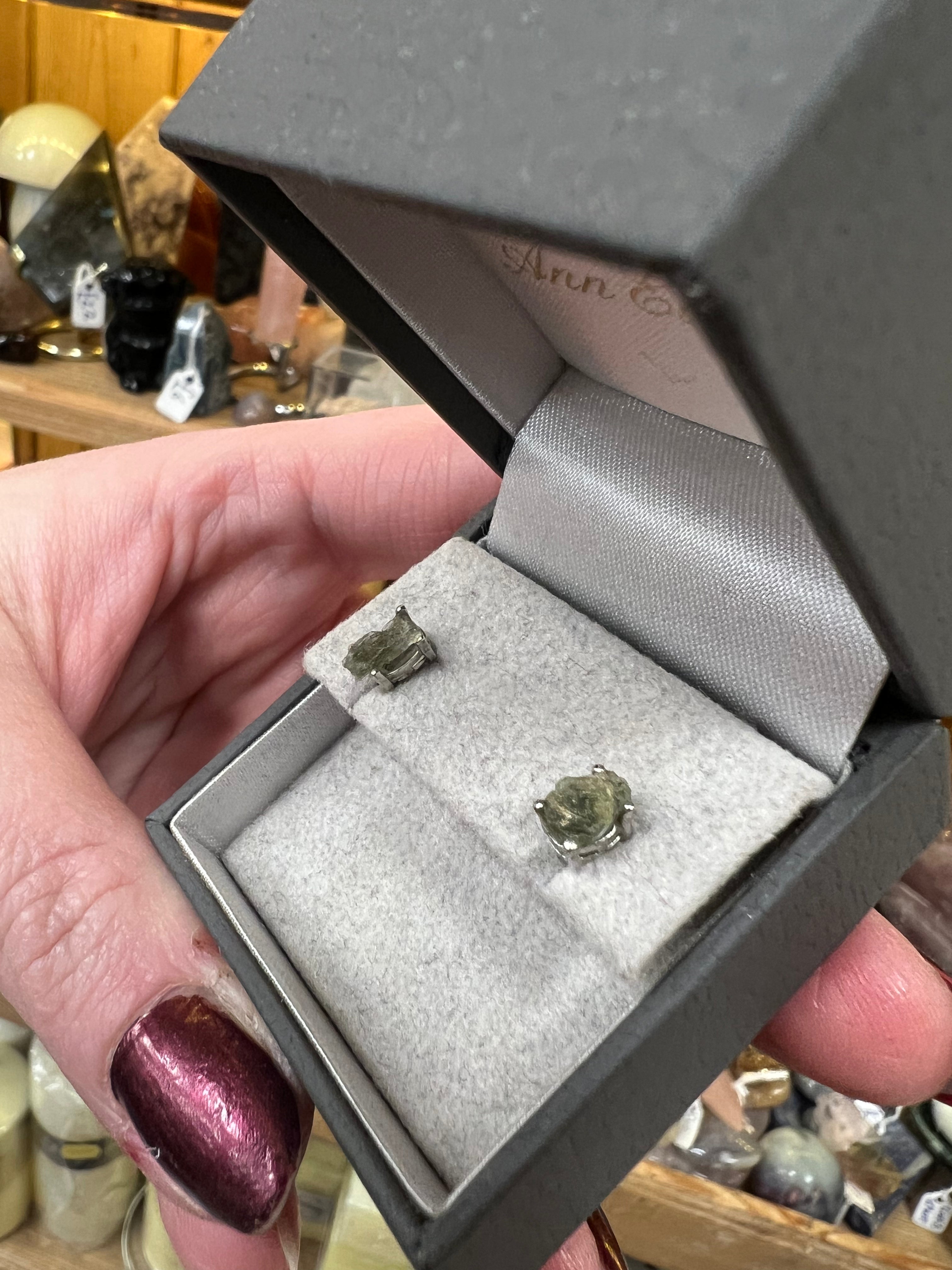 Moldavite Earrings