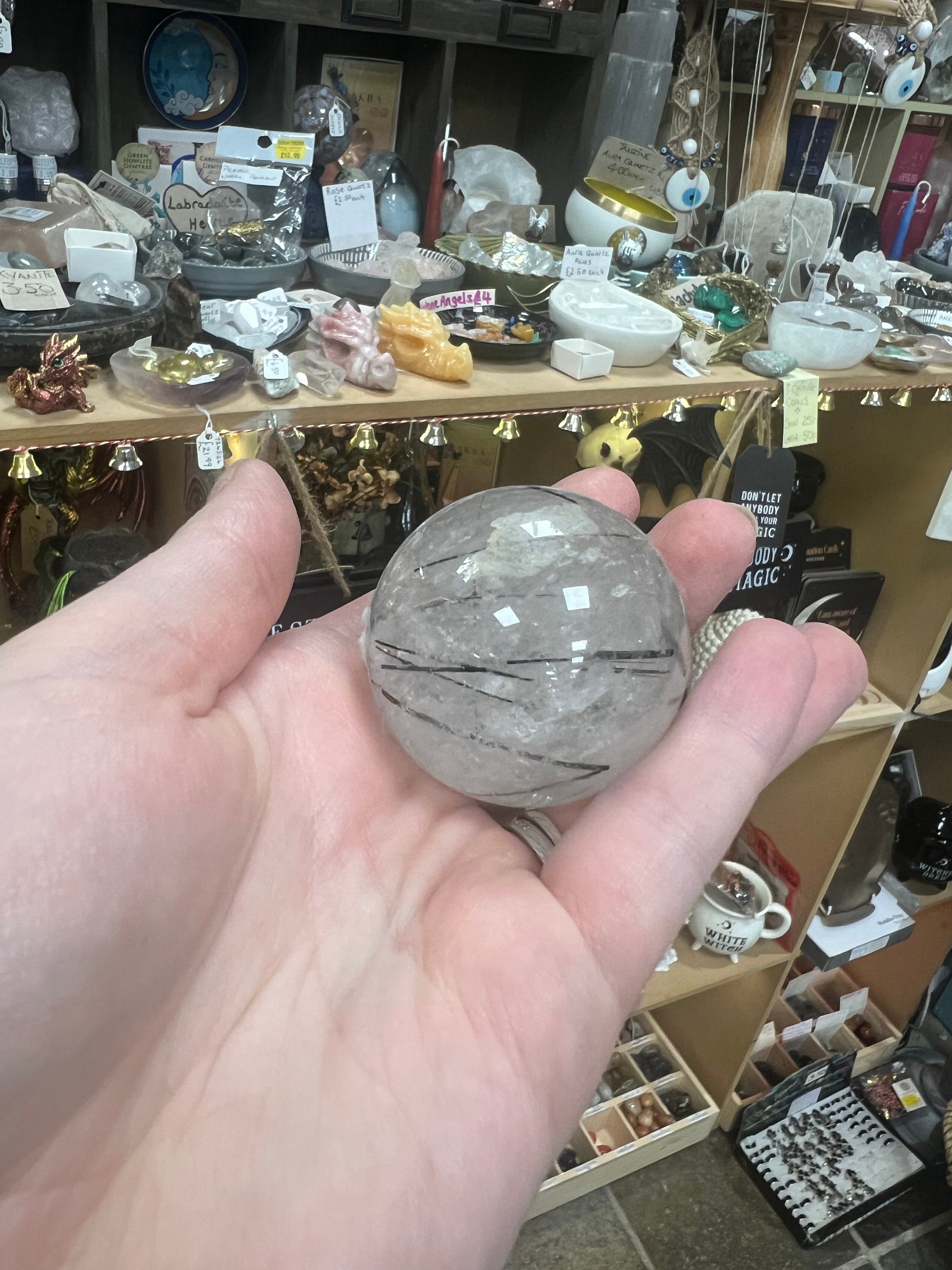 Tourmaline Quartz Sphere