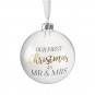 OUR FIRST CHRISTMAS GLASS BAUBLE