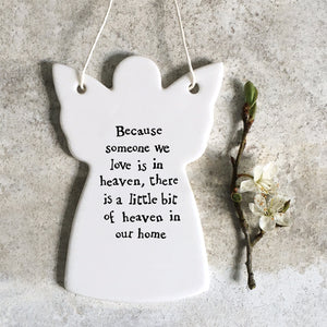 Porcelain angel-Because someone we love