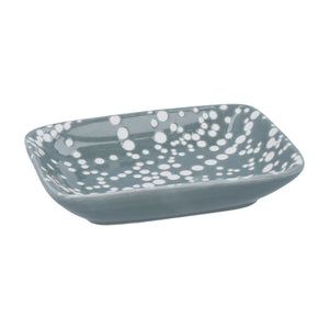 Dark Grey Ceramic Spotty Trinket Dish