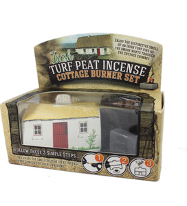 Irish Turf Peat Incense Cottage Burnet Set