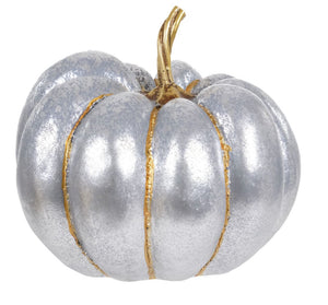 Galvanised silver & gold  Pumpkin