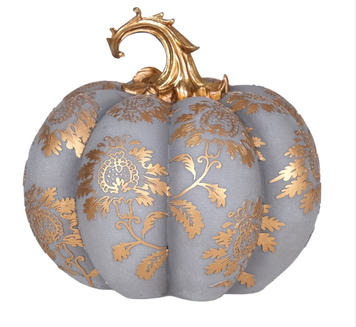 GREY & GOLD PUMPKIN