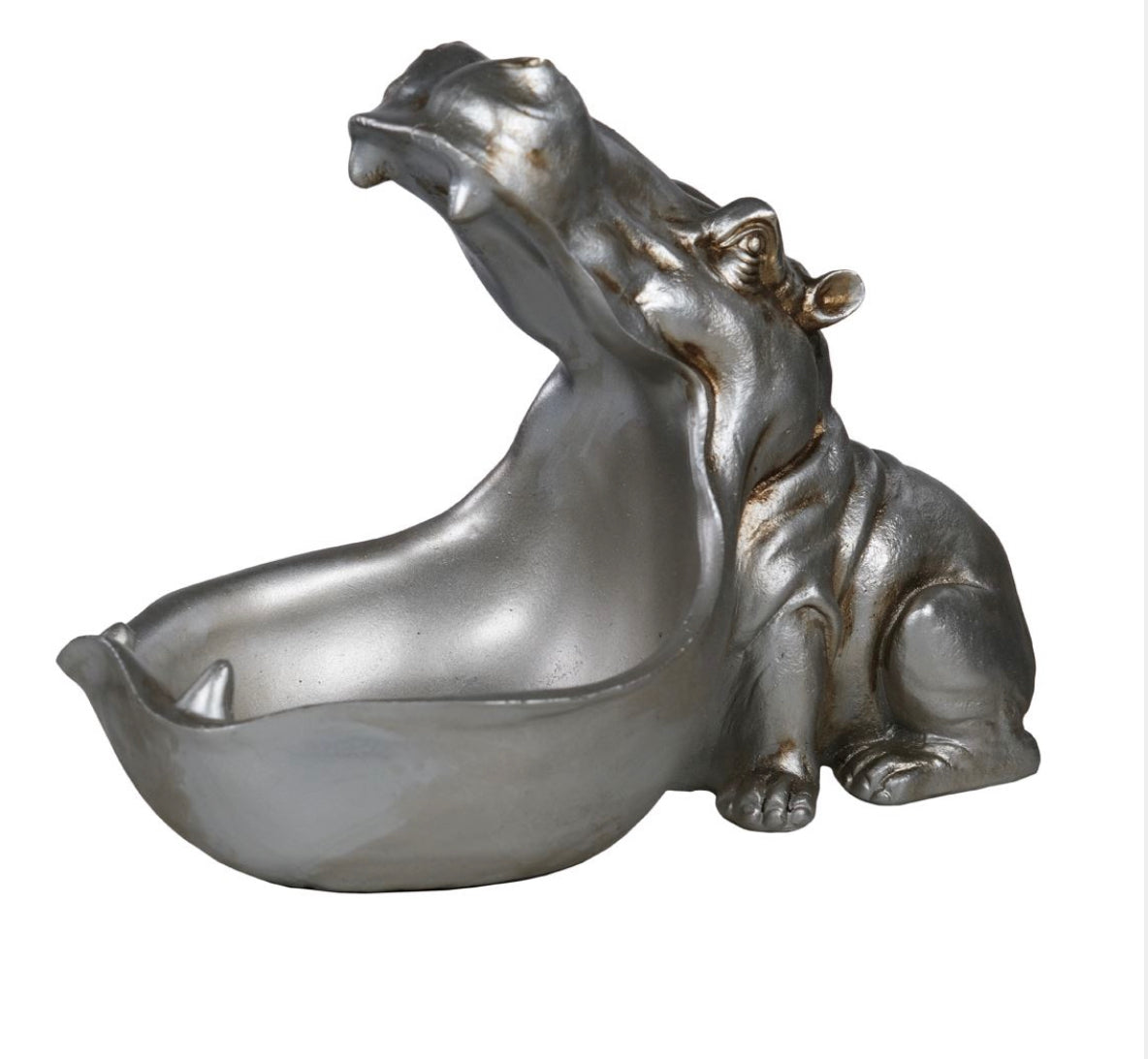 Silver Hippo Dish