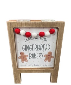 Welcome to the Gingerbread Bakery sign